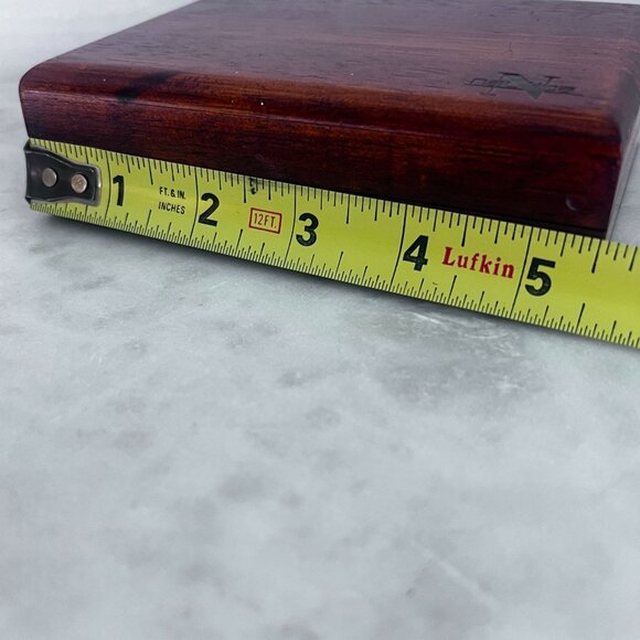 Nautica Wooden Jewelry Box Velvet Lining Hinged Lid Valet Jewelry Box Treasures - Picture 8 of 9